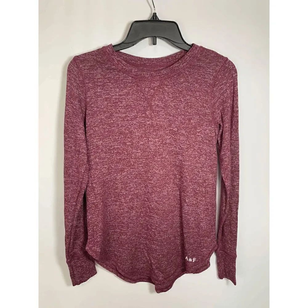 Abercrombie & Fitch Marble Knit Long Sleeve Knit Shirt